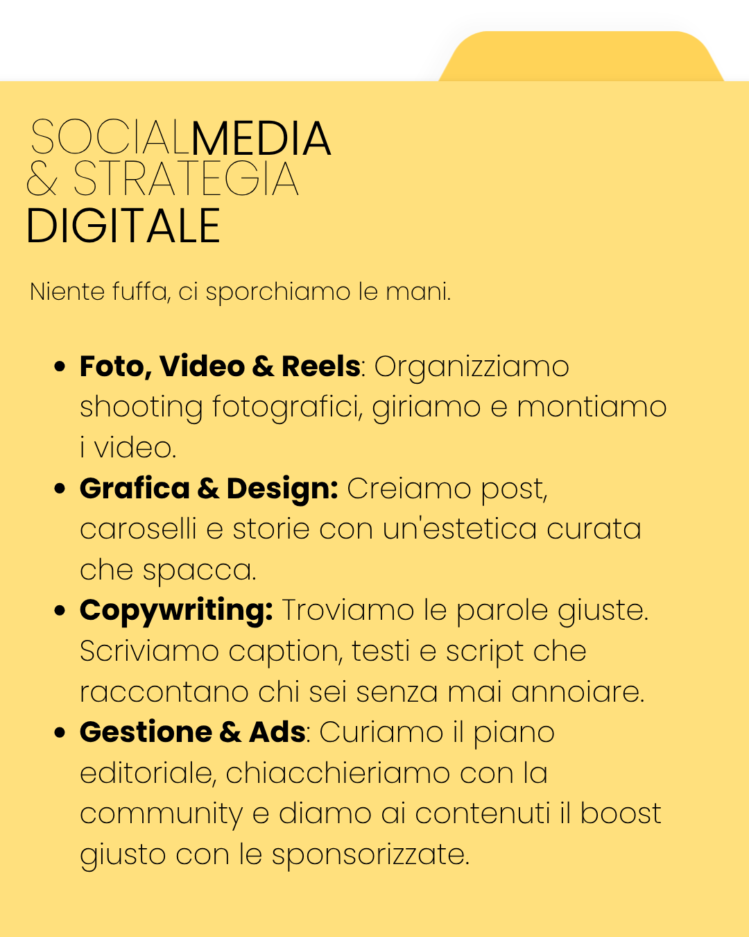Esempio di piano editoriale social media curato per un cliente PMI italiano